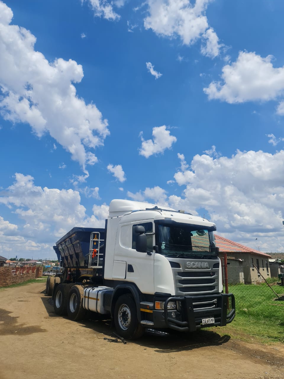 Scania side tipper for bulk aggregate and coal haulage in Mpumalanga